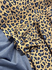 Poppy fabrics blue leopard - linnen viscose blend