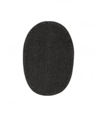 knee elbow patch - denim - black