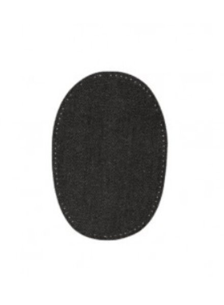 knie elleboog patch - denim - zwart