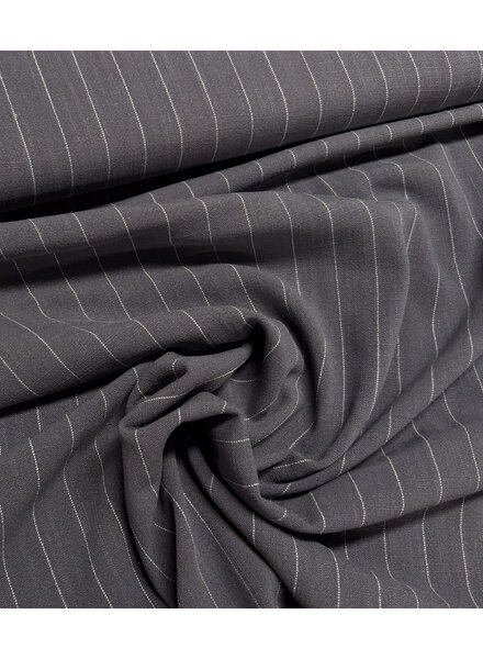 Madeline linnen viscose blend met krijtstreep - grijs