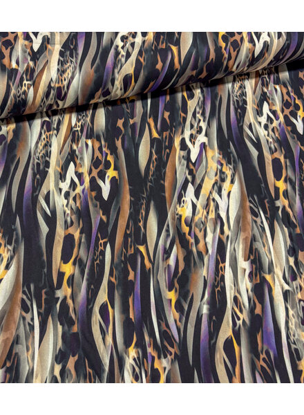 abstracte dierenprint - prachtige viscose rayon met een beetje stretch
