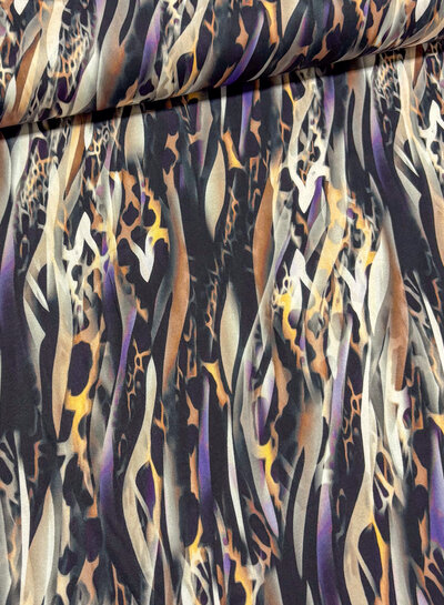 abstract animal print - beautiful viscose rayon with a bit of stretch