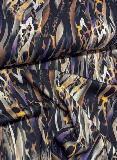 abstracte dierenprint - prachtige viscose rayon met een beetje stretch