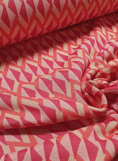 Comme ça pink Geometric jacquard - punta di roma