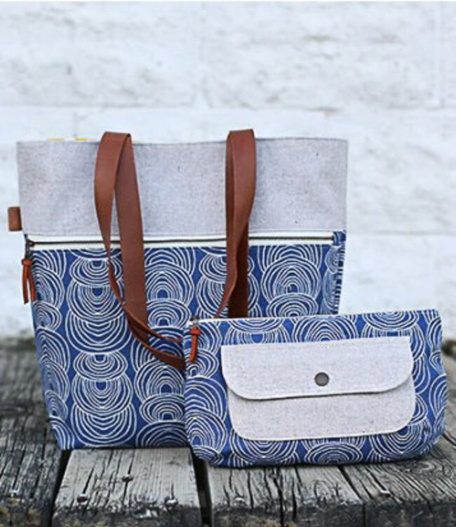 Noodlehead Caravan Tote + pouch - papieren patroon