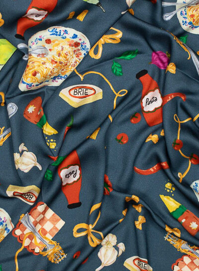 Foodie - satin viscose