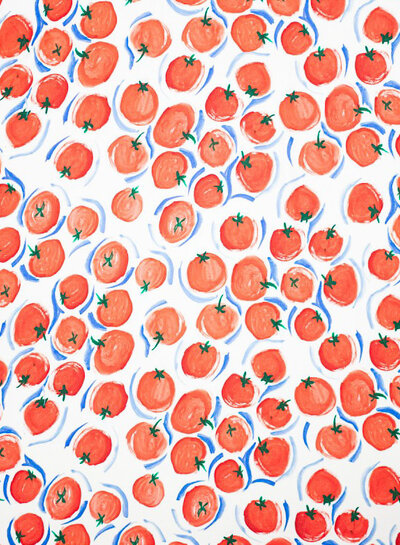 Tomato - satin viscose