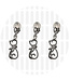ZipperZoo Zipper puller #5 - cat - nickel packed per 3