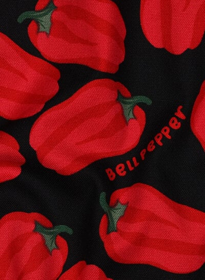 red pepper zwart - canvas