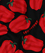 red pepper zwart - canvas