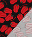red pepper zwart - canvas