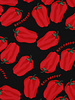 red pepper zwart - canvas