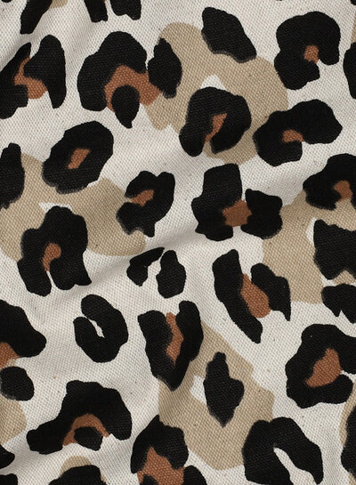 leopard linen look - canvas