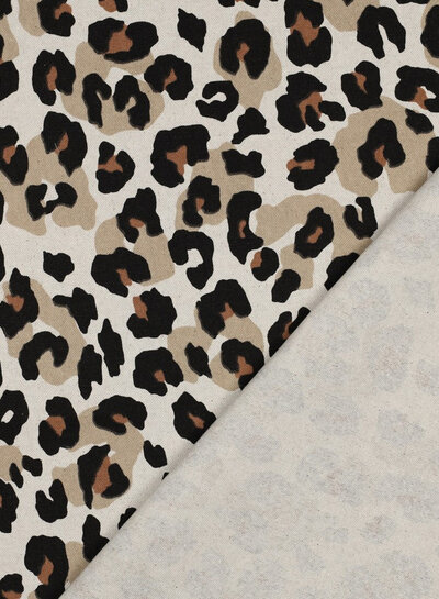 leopard linnenlook - canvas