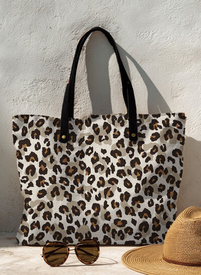 leopard linnenlook - canvas