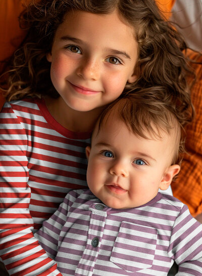 Madeline purple/white striped jersey