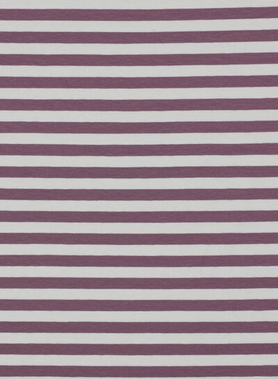 Madeline paars / wit gestreept - tricot