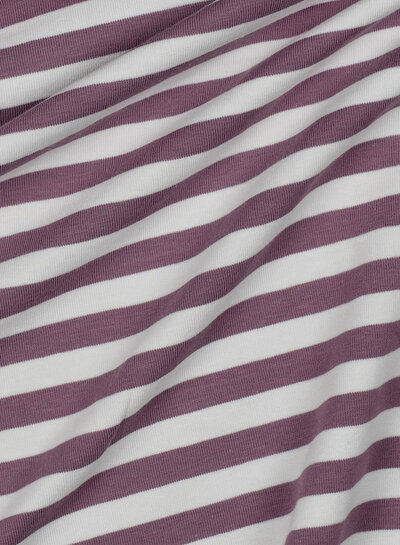 Madeline paars / wit gestreept - tricot