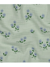 Poppy fabrics mini flowers - lilac mint - tetra / double gauze