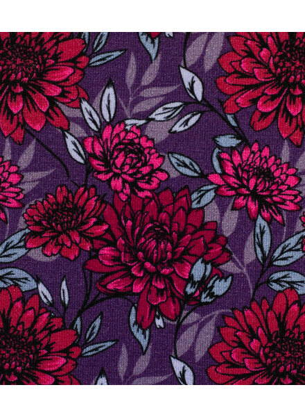 Swafing Dahlias cardinal purple - modal french terry