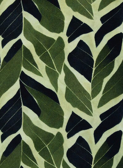Swafing green leaves - modal french terry