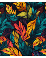 Swafing prachtig gekleurde bladeren - modal french terry