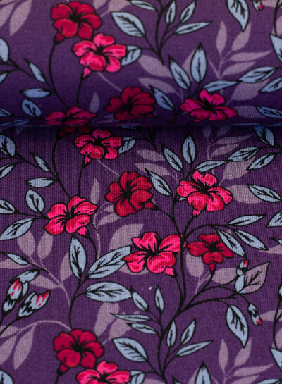 Swafing Hibiscus kardinaalpaars - modal french terry