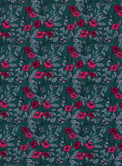 Swafing Hibiscus petrol - modal french terry