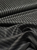 Madeline beautiful viscose blend - black with silver lurex pinstripe
