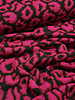 A la Ville leopard roze  met een streepje rood - prachtige rekbare jacquard