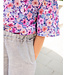 Poppy fabrics paars bloemetjes - popeline katoen