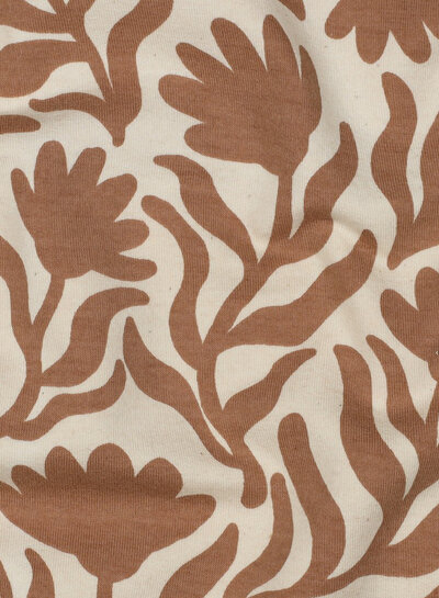 Poppy fabrics mocha mouche naturel zachte sweater