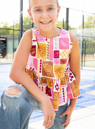 Poppy fabrics vrolijke print - popeline katoen