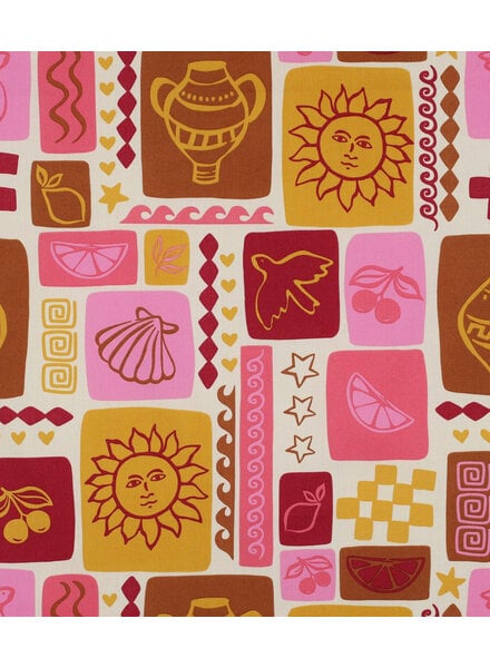 Poppy fabrics cheerful print - poplin cotton