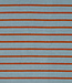 Poppy fabrics vergrijsd blauw en roest gestreept - spons