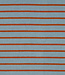 Poppy fabrics vergrijsd blauw en roest gestreept - spons