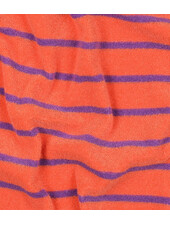 Poppy fabrics coral and lilac striped - sponge