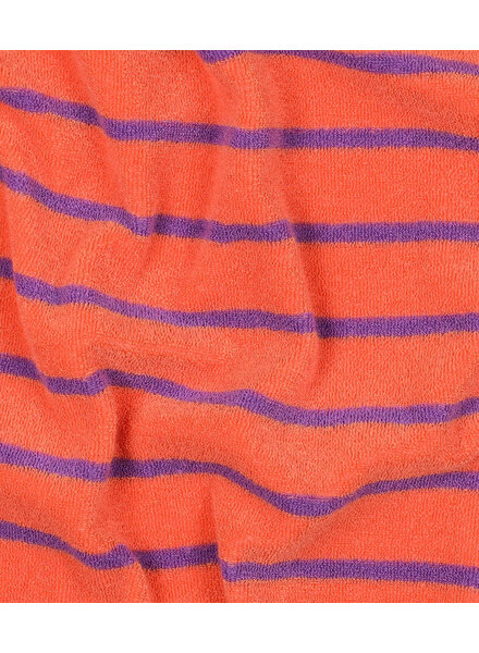 Poppy fabrics coral and lilac striped - sponge