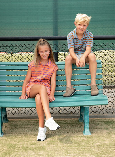 Poppy fabrics coral and lilac striped - sponge