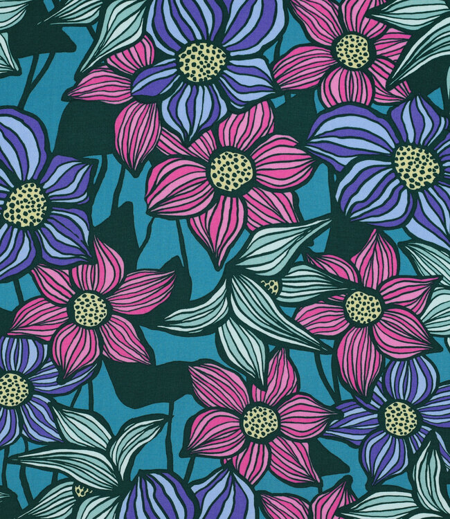 Poppy fabrics Zinnia geweven viscsoe