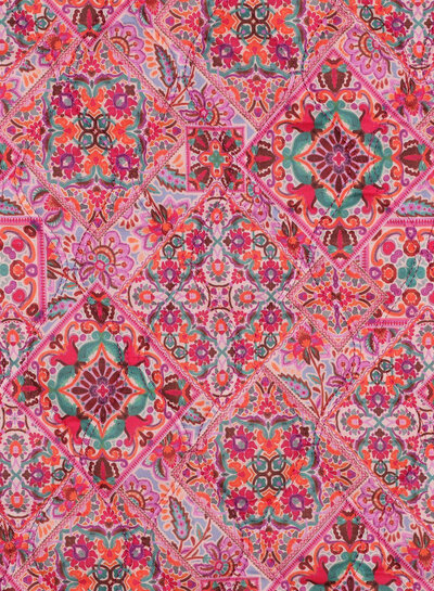 Poppy fabrics Oilily style - gematelasseerde katoen - stepper