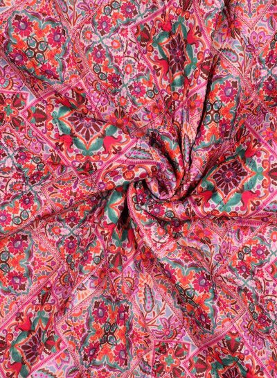 Poppy fabrics Oilily style - gematelasseerde katoen - stepper