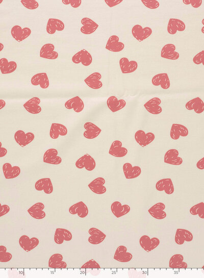 soft pink hearts - jersey