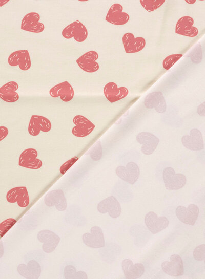 soft pink hearts - jersey
