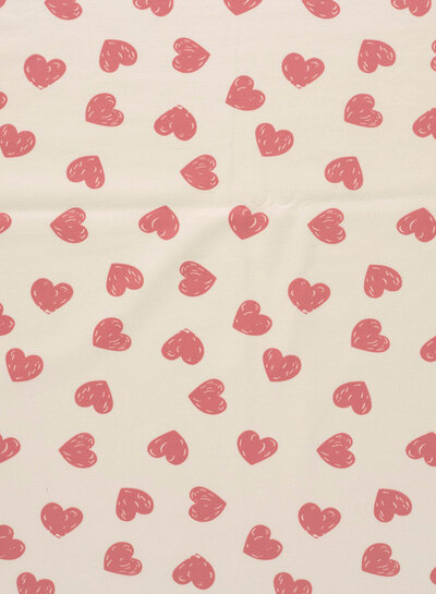soft pink hearts - jersey