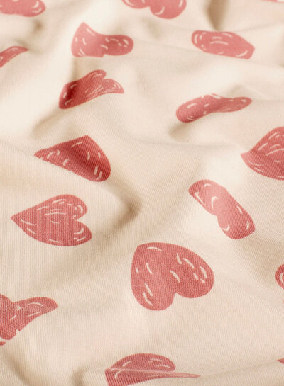 soft pink hearts - jersey