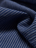indigo blue and white pinstripe - woven cotton