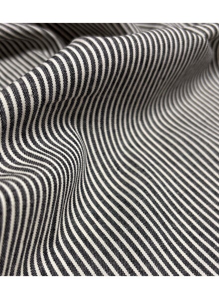 ecru and black striped - woven cotton
