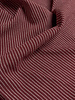bordeaux and white pinstripe - wrincle cotton