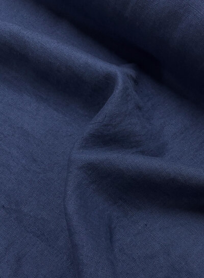 Madeline washed linen - 100% fine linen - Indigo blue
